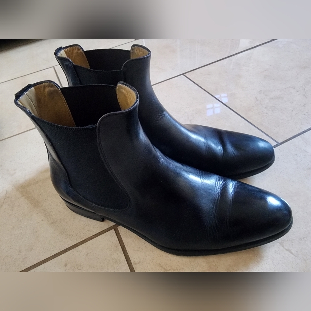Ace Marks AceMarks Chelsea Boots Size 12 D Black Plain Toe Made in Italy
